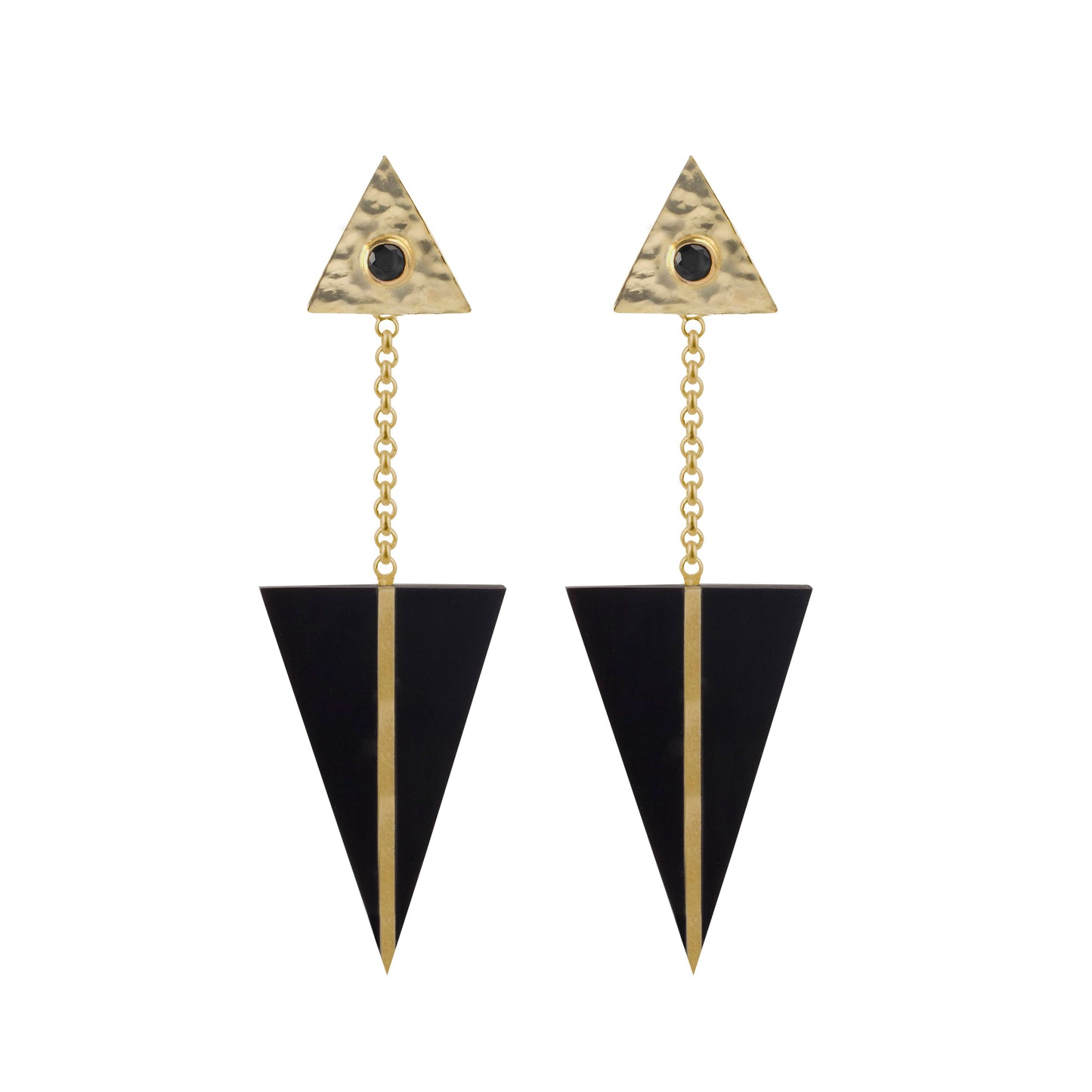 Zam zam earings in Black & Gold