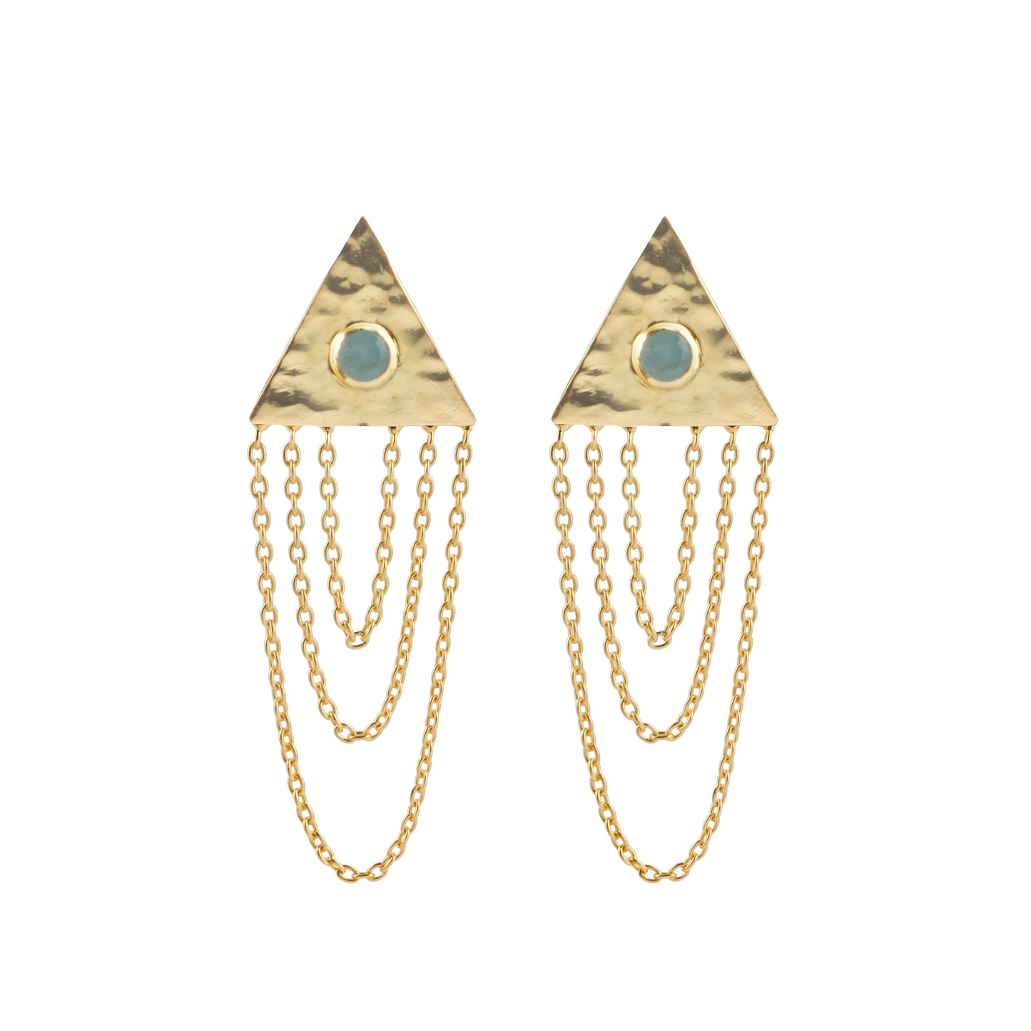 Zanika earings in Gold with looped chains