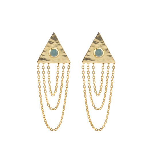 Zanika earings in Gold with looped chains